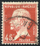 FRANCE: Yvert 175, 1923 Pasteur 45c. With DOUBLE IMPRESSION Variety, Used, With Minor Defect But Rare, Interesting! - Other & Unclassified