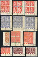 FRANCE: Dated Corners (coins Datés): Lot Of 23 Items, Most Blocks Of 4, Almost All MNH (some Of Them With Small Hinge Ma - Sonstige & Ohne Zuordnung