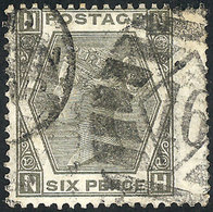 GREAT BRITAIN: Sc.60, 1872/3 6p. Gray, Plate 12, VF Quality, Catalog Value US$250. - Otros & Sin Clasificación