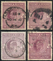 GREAT BRITAIN: Sc.139 + 139a + 139b + 139c, The 4 Colors, Used, Fine Quality, Catalog Value US$1,000+ - Sonstige & Ohne Zuordnung