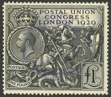 GREAT BRITAIN: GJ.209, 1929 1£ St. George And The Dragon, Used, VF Quality! - Andere & Zonder Classificatie