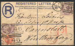 GREAT BRITAIN: Registered Cover Sent To Germany On 15/JUL/1892, Very Nice! - Sonstige & Ohne Zuordnung