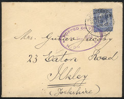 GREAT BRITAIN: Cover Dispatched At High Seas From A British Ship On 7/MAR/1913 Franked With 2½p., With Violet Oval "Post - Autres & Non Classés