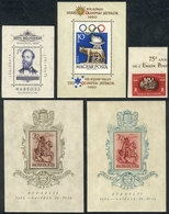 HUNGARY: Small Lot Of Souvenir Sheets And 1 Imperforate Stamp, Fine To VF Quality, Yvert Catalog Value Euros 200++ - Sonstige & Ohne Zuordnung