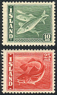 ICELAND: Sc.221b + 224b, Both With Perforation 14x13½, VF Quality, Catalog Value US$142.50 - Andere & Zonder Classificatie