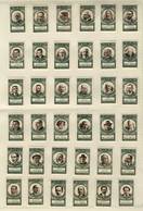 ITALY: Set Of 85 Cinderellas On 3 Old Album Pages "L'Italia Che Scrive", Literature (people Of Letters, Writers, Poets,  - Unclassified