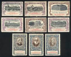 ITALY: Lot Of 9 Old Cinderellas, Topic PATRIOTISM, Protecting National Industry, Etc., Some With Little Defects On Rever - Unclassified
