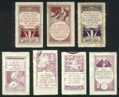 ITALY: 7 Spectacular Old Patriotic Cinderellas, Fine Quality, Rare! - Sin Clasificación