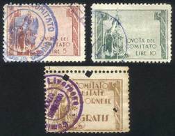 ITALY: 3 Cinderellas "Quota Del Comitato", Fine Quality, With Minor Defects (very Fine Appeal)" - Ohne Zuordnung