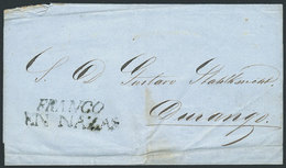 MEXICO: Folded Cover Sent From NAZAS To Durango On 17/JUL/1861, VF Quality! - Mexique