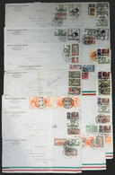 MEXICO: 15 Airmail Covers Sent To Argentina In 1940 With Very Nice Postages, Fine To VF Quality! - Mexico