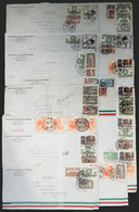 MEXICO: 15 Airmail Covers Sent To Argentina In 1940 With Very Nice Postages, Fine To VF Quality! - Mexique