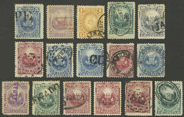 PERU: Sc.21 + Other Values, 16 Stamps With Interesting Cancels, Some Very Scarce, VF General Quality! - Peru