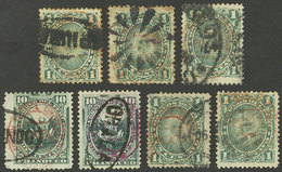 PERU: Sc.117/8, 7 Examples With Nice And Interesting Cancels, VF General Quality - Perù