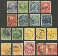 PERU: Sc.141 + Other Values, Lot Of 18 Stamps With Attractive Cancels, VF General Quality! - Peru
