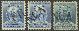 PERU: Sc.143 X2 + 145, 3 Examples With Straightline FRANCA Cancel, VF! - Pérou