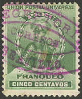 PERU: Sc.146, With "RECEPTORIA DE BRAJILLO" In Lilac-rose, VF Quality!" - Perú