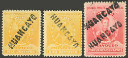 PERU: Sc.148 + Other Values, 3 Stamps With HUANCAYO Cancel, VF Quality! - Perú
