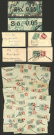 PERU: 47 Small Mourning Covers Sent To Herbert Moll In Miraflores In 1952, All Franked By Yvert 414A (1951/2 Provisional - Perú