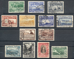 PERU: Sc.C16 + Other Values (Yvert 16/28), 1936 Complete Set Of 13 Used Values, Fine To Very Fine Quality, Yvert Catalog - Pérou