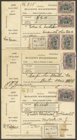 PERU: Circa 1924, 3 Dispatch Notes Of Parcels Sent To USA Franked With 50c. And 2S. (all With Sc.217), 2 Uncancelled, VF - Peru