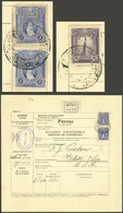 PERU: Dispatch Note For A Parcel Sent From Lima To USA On 16/MAR/1926 With Spectacular Postage Of 4.50S. (Sc.241 X2 + 24 - Perú