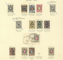 RUSSIA: Collection On 6 Pages Of An Old Album, Including Scarce Stamps, Mixed Quality (from Some With Defects To Others  - Sonstige & Ohne Zuordnung