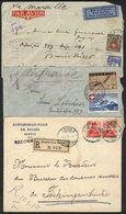 SWITZERLAND: 2 Airmail Covers Sent (via Air France) To Argentina In 1935 And 1939, Also A Registered Cover Of The Swiss  - Otros & Sin Clasificación