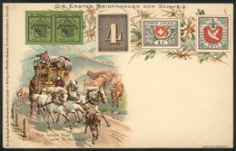 SWITZERLAND: Classic Stamps And Mail Coach, Circa 1900, Unused, Excellent Quality! - Autres & Non Classés