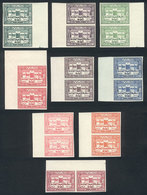 TRANSJORDAN: Yv.209/17, 1947 Opening Of Parliament, Compl. Set Of 9 Values, IMPERFORATE PAIRS, Excellent Quality, Rare! - Jordanien