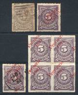 URUGUAY: Yv.84 (Sc.99), Lot Of Mint Or Used Stamps With VARIETIES: Incomplete Overprint (only "orio"), Double Ovpt, Doub - Uruguay