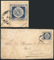 URUGUAY: Sc.16, 120c. Blue, Franking A Cover Front Sent From Montevideo To Concordia, Very Nice! - Uruguay