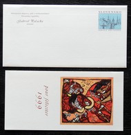 1998 Slovakia Envelope CSO 4a + PF 1999 With Minister Palacka Signature /** - Enveloppes