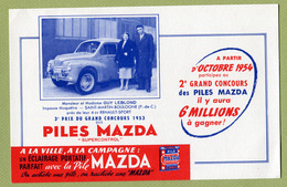 RENAULT 4 CV  ( BUVARD : PILES MAZDA ) - Macchina