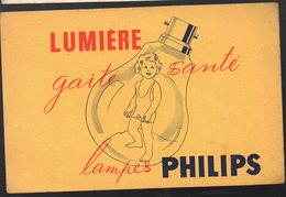 Buvard LAMPES PHILIPS   Lumière Gaité Santé  (PPP10273) - P