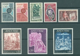 ANDORRE - MNH/** - 1967 - YEAR COMPLETE - Yv 179-186 -  Lot 19106 - Années Complètes