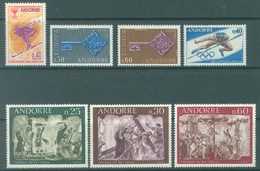 ANDORRE - MNH/** - 1968 - YEAR COMPLETE - Yv 187-193 -  Lot 19107 - Années Complètes
