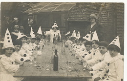 Belle Carte Photo Fete Enfants Costumés Carnaval Pierrots Limonade Photo Samuel Talbot Argent Sur Sauldre Cher - Carnival