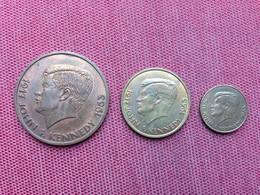 ETATS UNIS Lot De 3 Jetons KENNEDY Superbe état - Monetary/Of Necessity