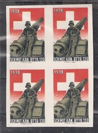 Schweiz Soldatenmarken Artillerie Sch. Mot. Kan. Bttr. 130 ** Gelbliches Papier 1939 - Vignetten