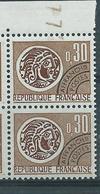 [29] Variété :  Préos N° 131 Monnaie Gauloise Double-frappe Tenant à Normal  ** - Unused Stamps