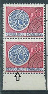 [29] Variété :  Préos N° 127 Monnaie Gauloise Cadre Inférieur Doublé Tenant à Normal  ** - Unused Stamps