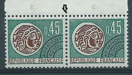 [29] Variété :  Préos N° 132 Monnaie Gauloise Timbre Plus Petit Tenant à Normal  ** - Unused Stamps