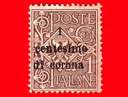 ITALIA - Nuovo - 1919 - Occupazioni - Emissioni Generali - Sovrastampati In Centesimi Di Corona - Aquila E Ornamenti - 1 - Altri & Non Classificati