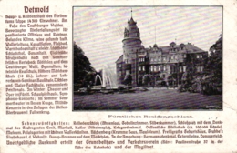 Detmold, AK Mit Information Zur Stadt Und Den Sehenswürdigkeiten, Feldpost 1914 - Detmold