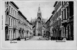 CPA, Aachen, Marienkirche, Rue Animée - Achern