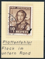 102.2.01 / 413 Pro Juventute Abart - Fleck Im Markenrand - Sauber Gestempelt - Abarten