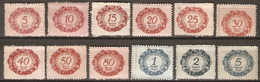 Liechtenstein Tasas 1/12 (*) Sin Goma. 1920 - Poste Aérienne