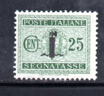 RSI192 - GNR 1944 ,  Segnatasse 25 Centesimi Soprastampato  **  MNH. - Impuestos