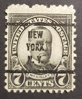 1923,  William McKinley, New York, Preoblitere, Precancel, Vorausentwertung,United States Of America, USA - Voorafgestempeld